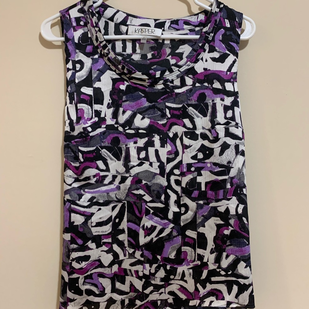 Purple graffiti top